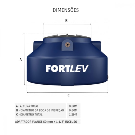 Caixa D`água De Polietileno Novo Tanque 1000l Fortlev - Imagem principal - 72c945f1-947b-455f-aef2-28200785ae09